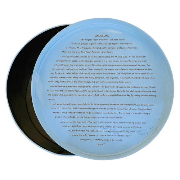 Vintage Tom Sturgis Pretzels Tin Butterfly & Flora Scenel Decorative - Picture 6 of 10